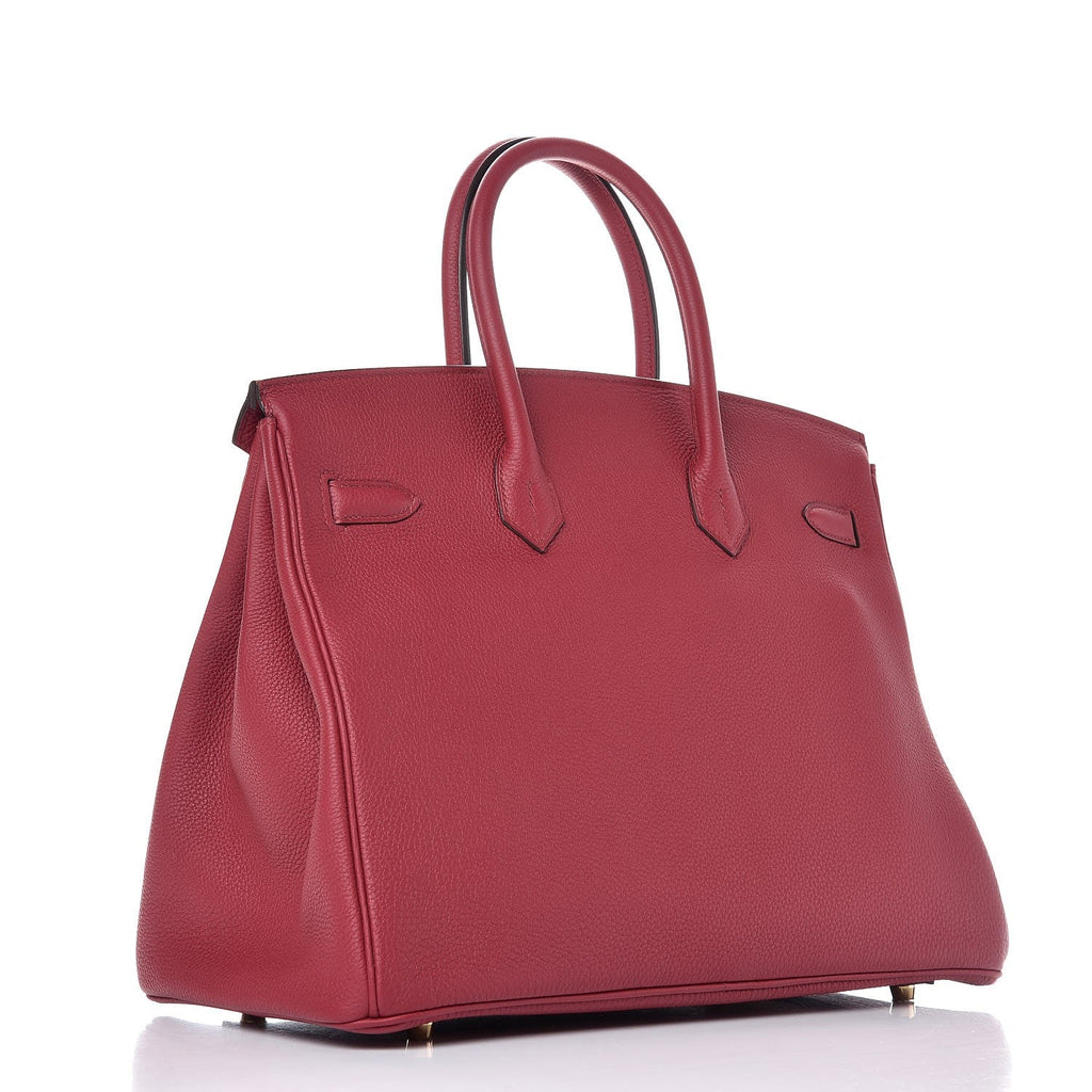 Birkin 25cm Rouge H Bordeaux Red Gold Hardware Bag Y Stamp — Sophisticated Tote Style