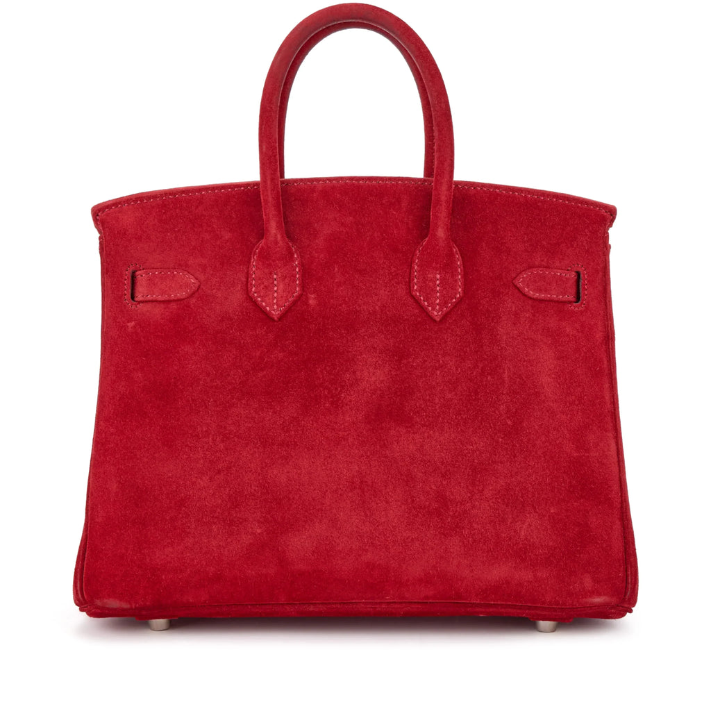 Birkin 25 Palladium Hardware Rouge Vif Doblis — Sophisticated Tote Style