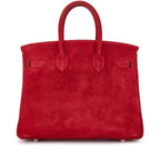 Birkin 25 Palladium Hardware Rouge Vif Doblis — Sophisticated Tote Style