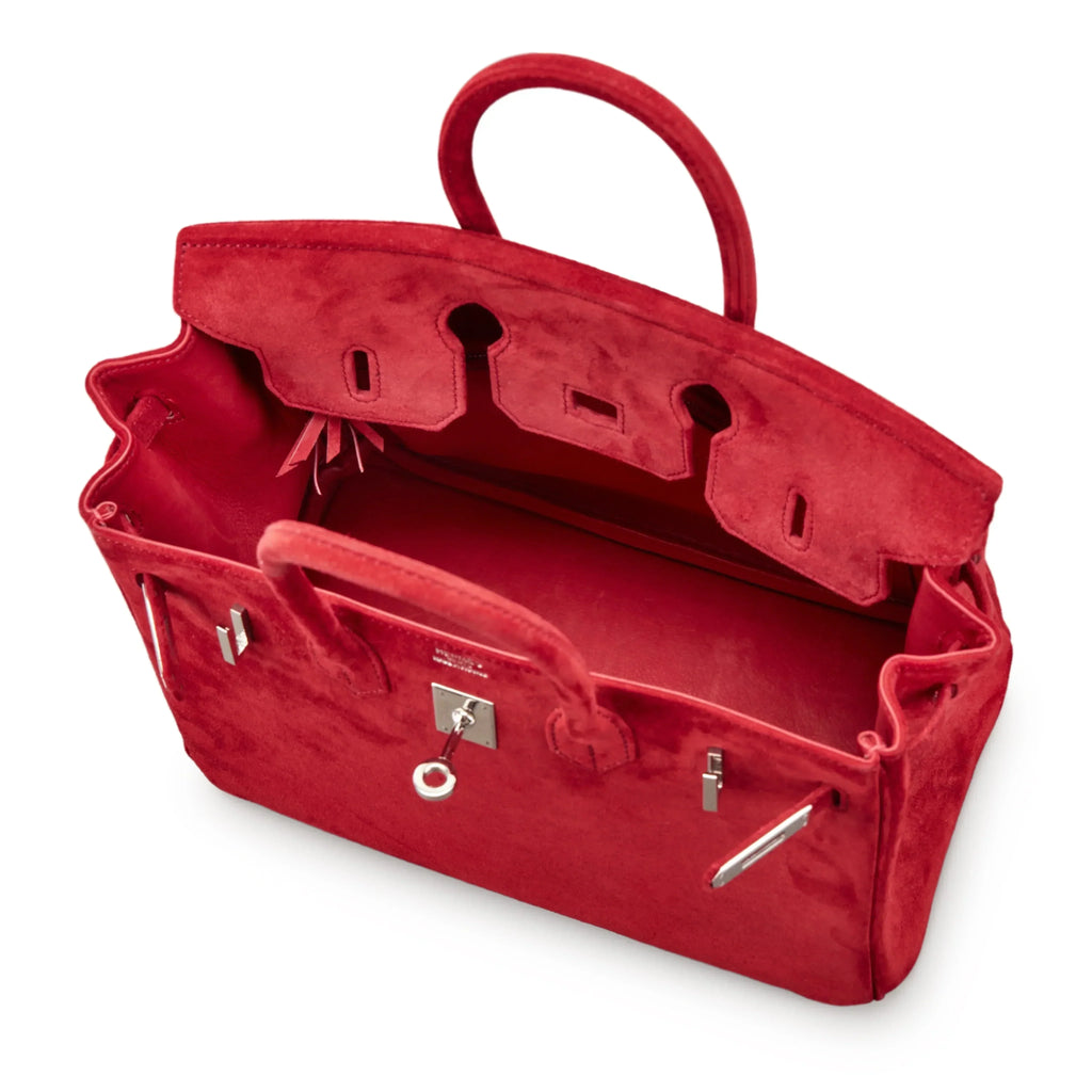 Birkin 25 Palladium Hardware Rouge Vif Doblis — Sophisticated Tote Style