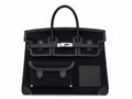 Birkin Cargo 35 in Noir Toile Goéland and Swift Leather (Palladium Hardware) — Refined Structured Tote