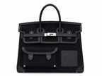 Birkin Cargo 35 in Noir Toile Goéland and Swift Leather (Palladium Hardware) — Refined Structured Tote
