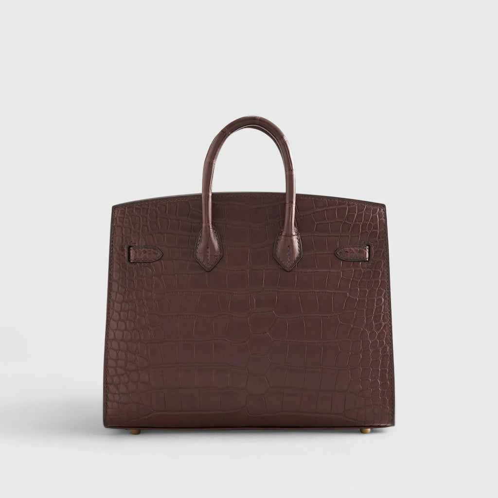 Birkin 20 Alligator Havane Gold Hardware Matte — Versatile Top-Handle Handbag