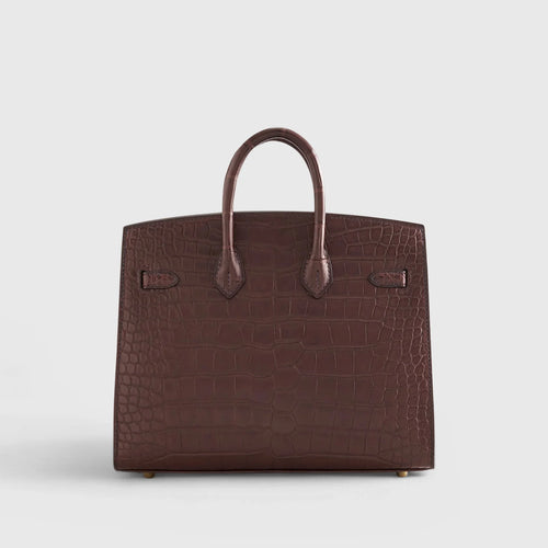 Birkin 20 Alligator Havane Gold Hardware Matte — Versatile Top-Handle Handbag