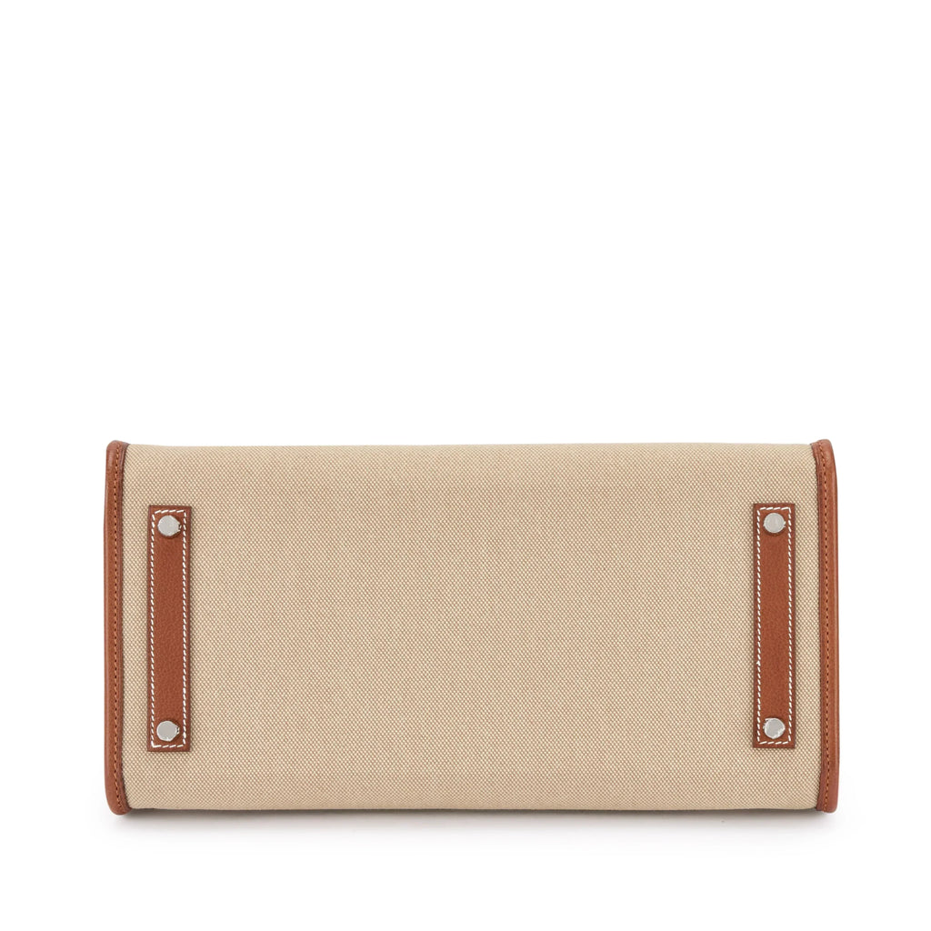 Birkin 35 L'Envers Edition Fauve Barenia Faubourg Palladium Hardware — Distinctive Carryall Silhouette