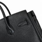Birkin Retourne in Noir Togo Leather with Contrast Interior (Gold Hardware) — Timeless Structured Handbag