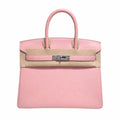 Birkin 25 Retourne 3Q Rose Sakura Togo Silver Hardware — Distinctive Carryall Silhouette