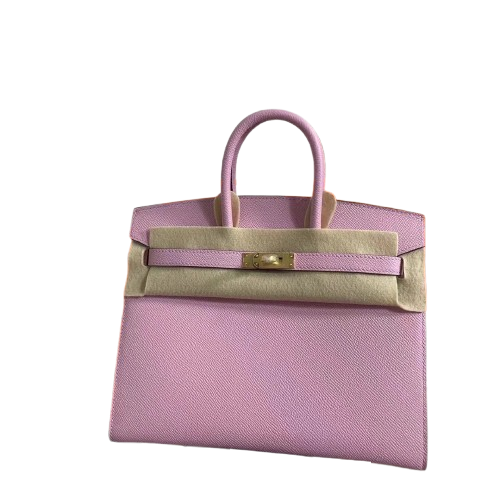 Birkin 25 Sellier Mauve Sylvestre Epsom Gold Hardware — Structured Top-Handle Tote