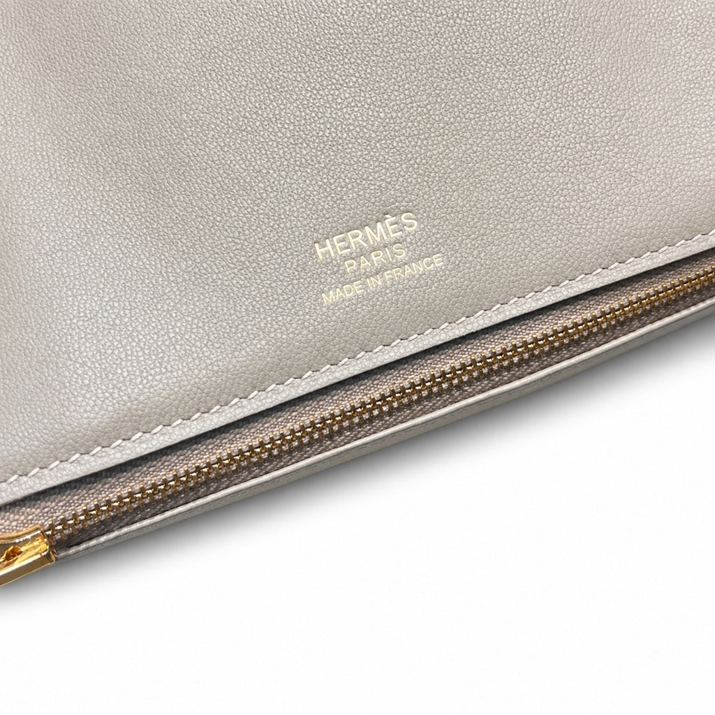 Birkin 35 Retourne in Etoupe Suede Grizzly (Gold Hardware) — Distinctive Carryall Silhouette