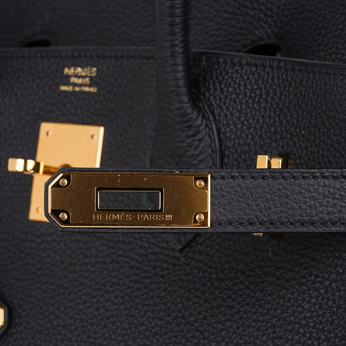 Birkin 30 Bag Black Togo Leather with Gold Hardware — Structured Top-Handle Tote