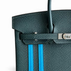 Mini Birkin 25cm Officier Edition in Cypress Green Togo & Swift Calfskin — Refined Structured Tote