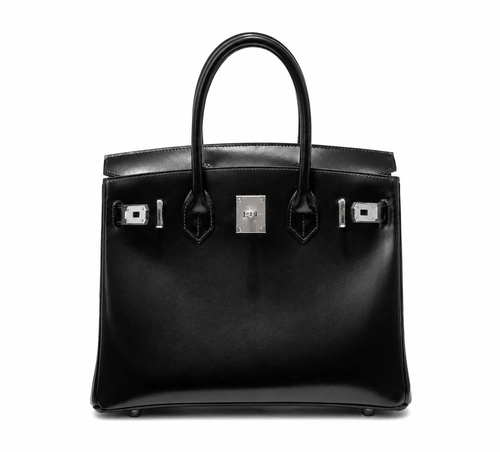 Birkin 30 Sellier in Noir Boxcalf Leather (Palladium Hardware) — Classic Hand-Carry Tote
