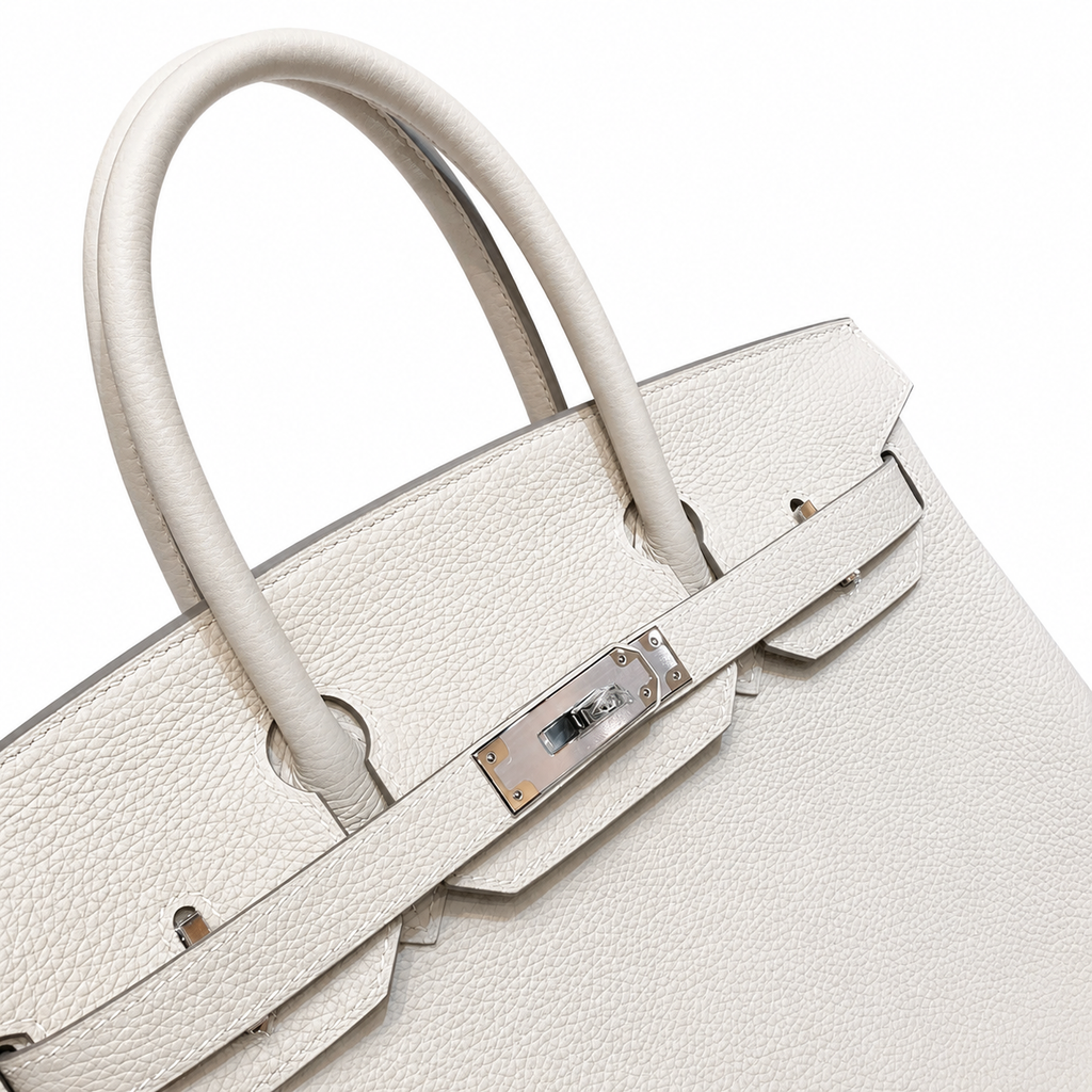 Birkin 30 Retourne in Craie Togo Leather (Palladium Hardware) — Sophisticated Tote Style