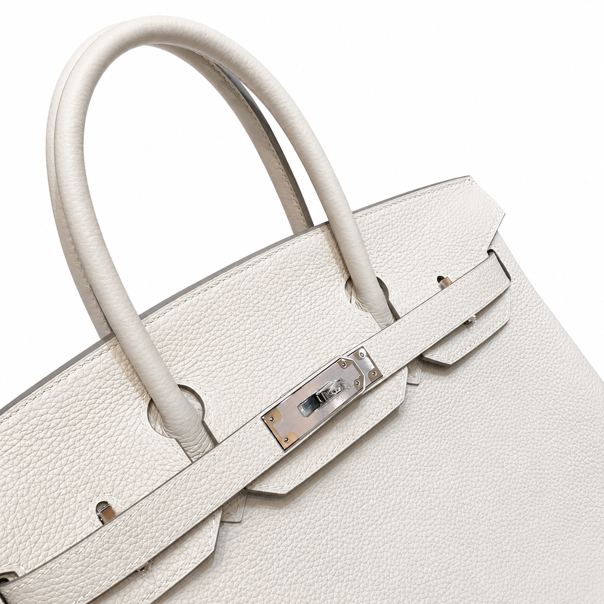 Birkin 30 Retourne in Craie Togo Leather (Palladium Hardware) — Sophisticated Tote Style