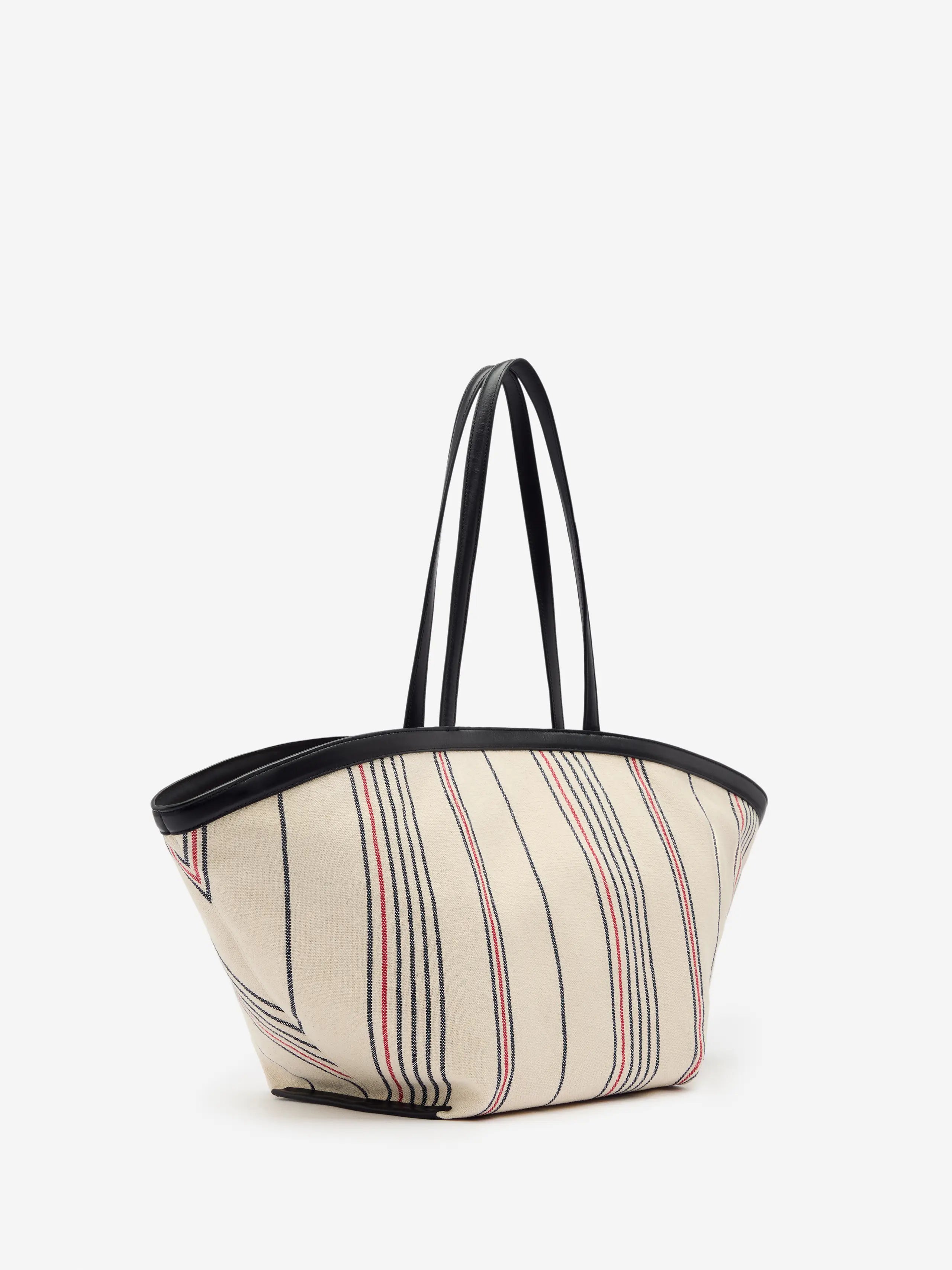 Multi Print Faux Leather Trim Vacation Casual Matching Large Tote Bag