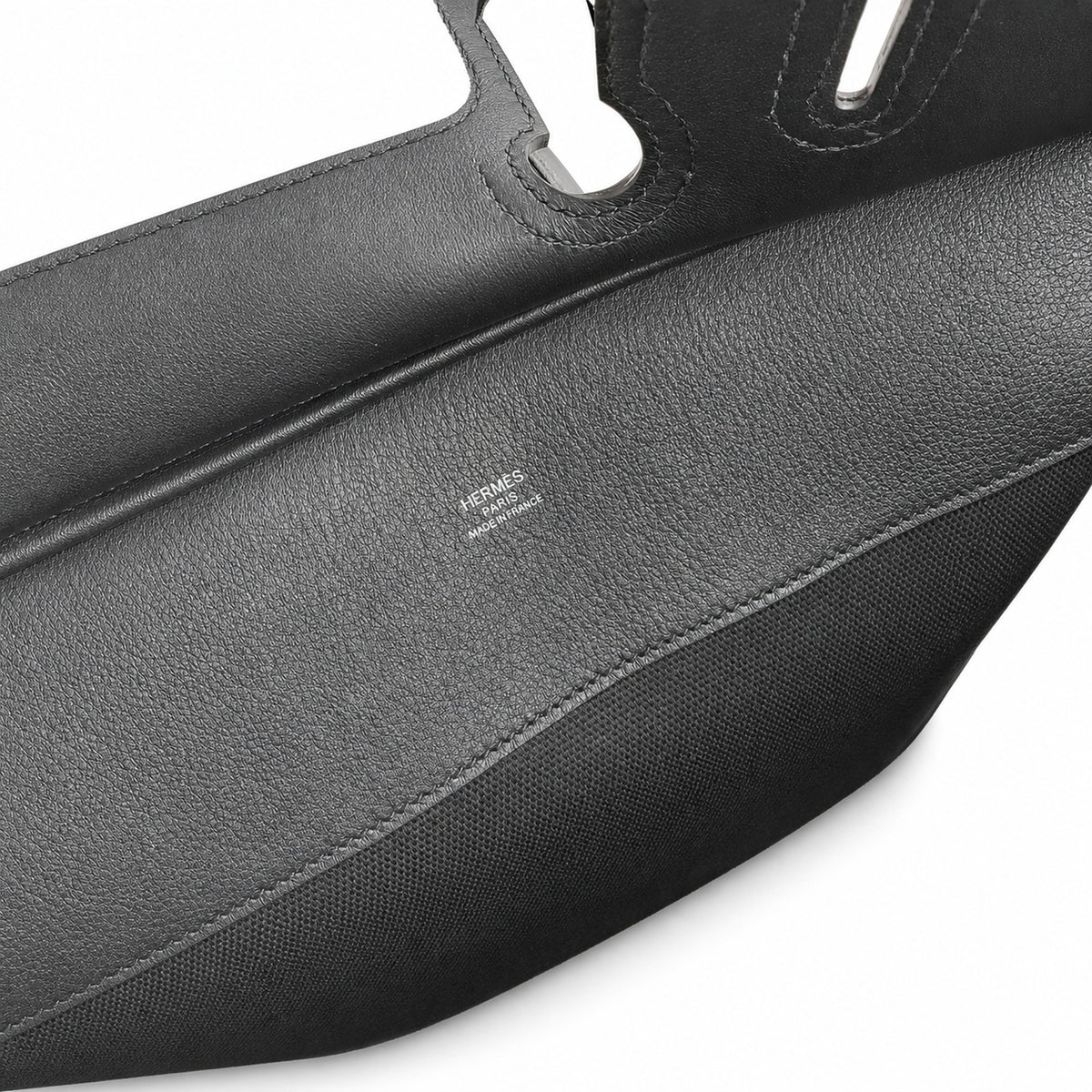 Birkin Cargo 25 All Black Swift Leather and Canvas Multi-Pocket Bag — Elegant Hand-Carry Design