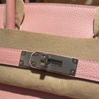 Birkin 25 Retourne 3Q Rose Sakura Togo Silver Hardware — Distinctive Carryall Silhouette