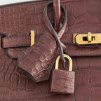 Birkin 20 Alligator Havane Gold Hardware Matte — Versatile Top-Handle Handbag