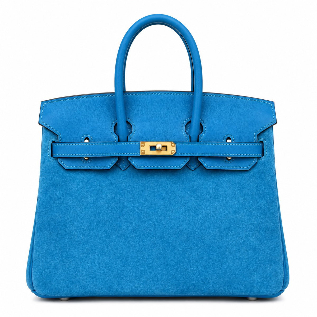 Rare Runaway Birkin 25cm Grizzly Tanzanite Blue Suede Luxury Tote — Timeless Structured Handbag