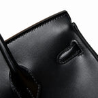 Birkin 25 in Noir Boxcalf Leather (Gold Hardware) — Refined Structured Tote