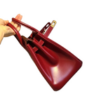 Birkin 25 Sellier in Rouge H Boxcalf Leather (Gold Hardware) — Refined Structured Tote