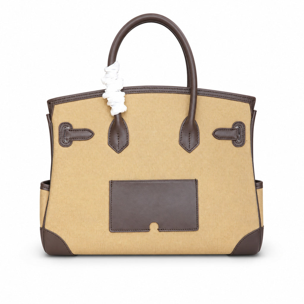 Birkin Cargo 30 Ebène Swift Leather and Khaki Canvas Multi-Pocket Bag — Classic Hand-Carry Tote