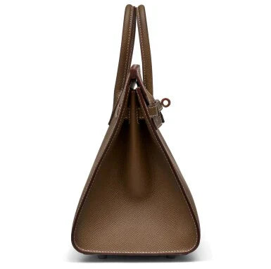 Etoupe Epsom Birkin 25 Sellier Palladium Hardware — Timeless Structured Handbag
