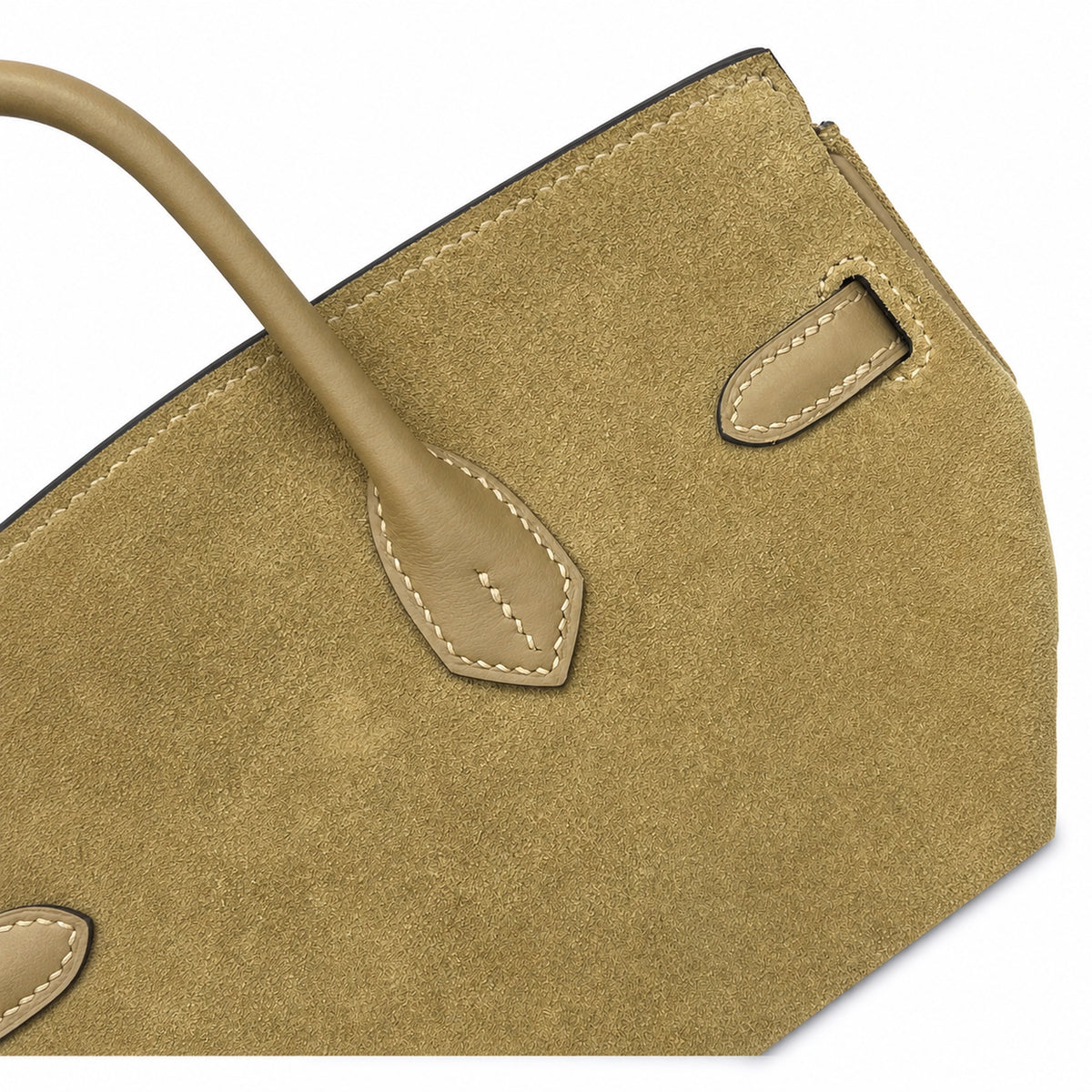 Elegant Neutral Birkin 25cm Grizzly Beige Suede Luxury Top-Handle Tote — Sophisticated Tote Style