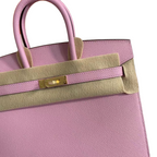 Birkin 25 Sellier Mauve Sylvestre Epsom Gold Hardware — Structured Top-Handle Tote