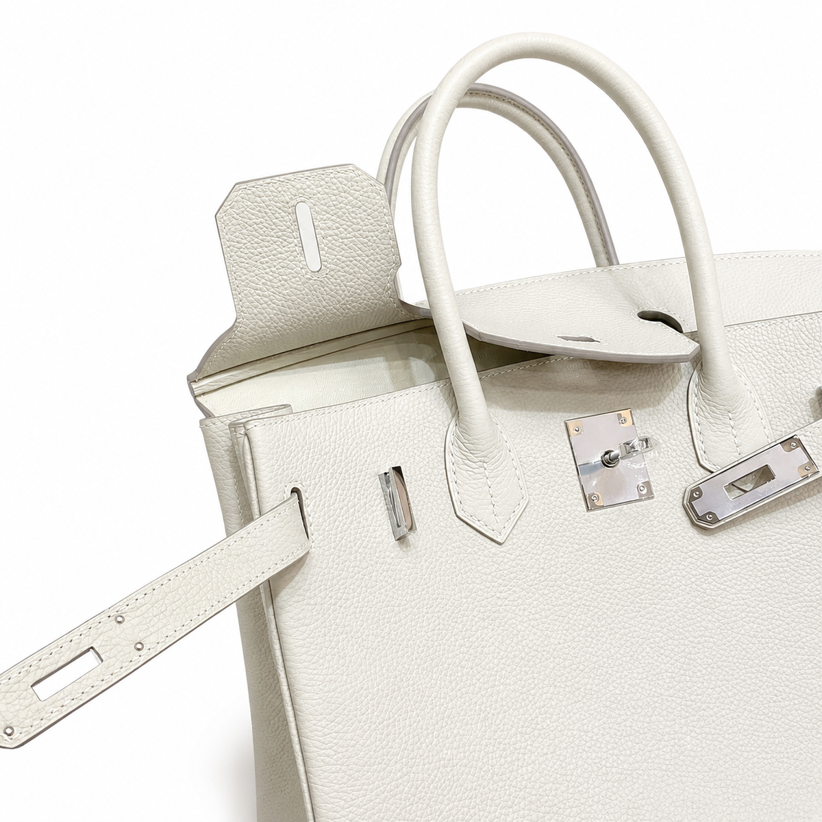 Birkin 30 Retourne in Craie Togo Leather (Palladium Hardware) — Sophisticated Tote Style