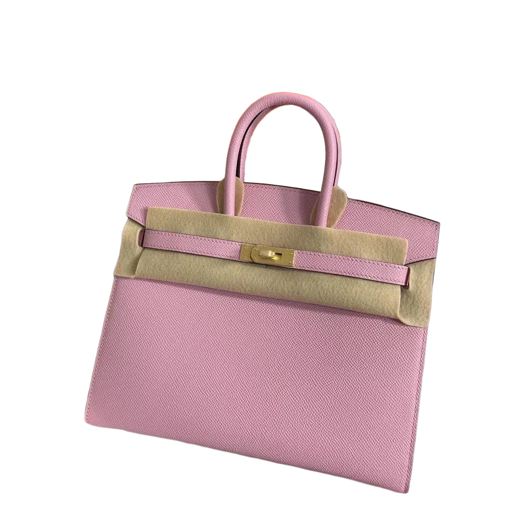 Birkin 25 Sellier Mauve Sylvestre Epsom Gold Hardware — Structured Top-Handle Tote