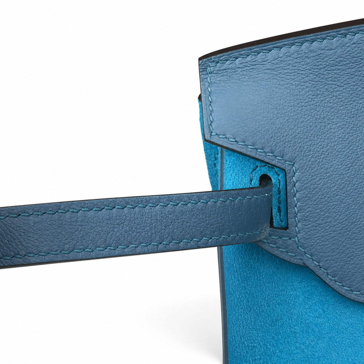 Rare Runaway Birkin 30cm Grizzly Agate Blue Suede Luxury Tote — Elegant Hand-Carry Design