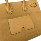 Birkin Cargo 25 in Sesame Toile Goéland and Swift Leather (Palladium Hardware) — Timeless Structured Handbag