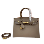 Birkin Sellier 30 Etoupe Epsom Quilted Epsom Leather — Elegant Hand-Carry Design