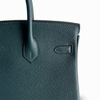 Mini Birkin 25cm Officier Edition in Cypress Green Togo & Swift Calfskin — Refined Structured Tote