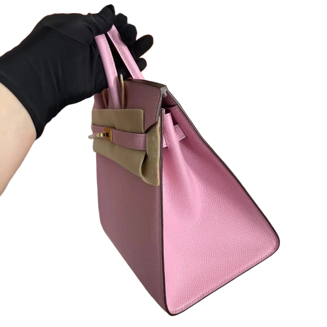 Birkin 25 Sellier Mauve Sylvestre Epsom Gold Hardware — Structured Top-Handle Tote