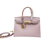 Birkin HSS 25 Epsom Mauve Pâle / Rose Sakura Golden Lock — Distinctive Carryall Silhouette
