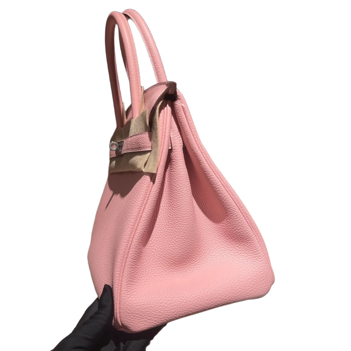 Birkin 25 Retourne 3Q Rose Sakura Togo Silver Hardware — Distinctive Carryall Silhouette