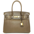 Birkin bag made of extremely Togo Birkin 30 Etoupe — Structured Top-Handle Tote