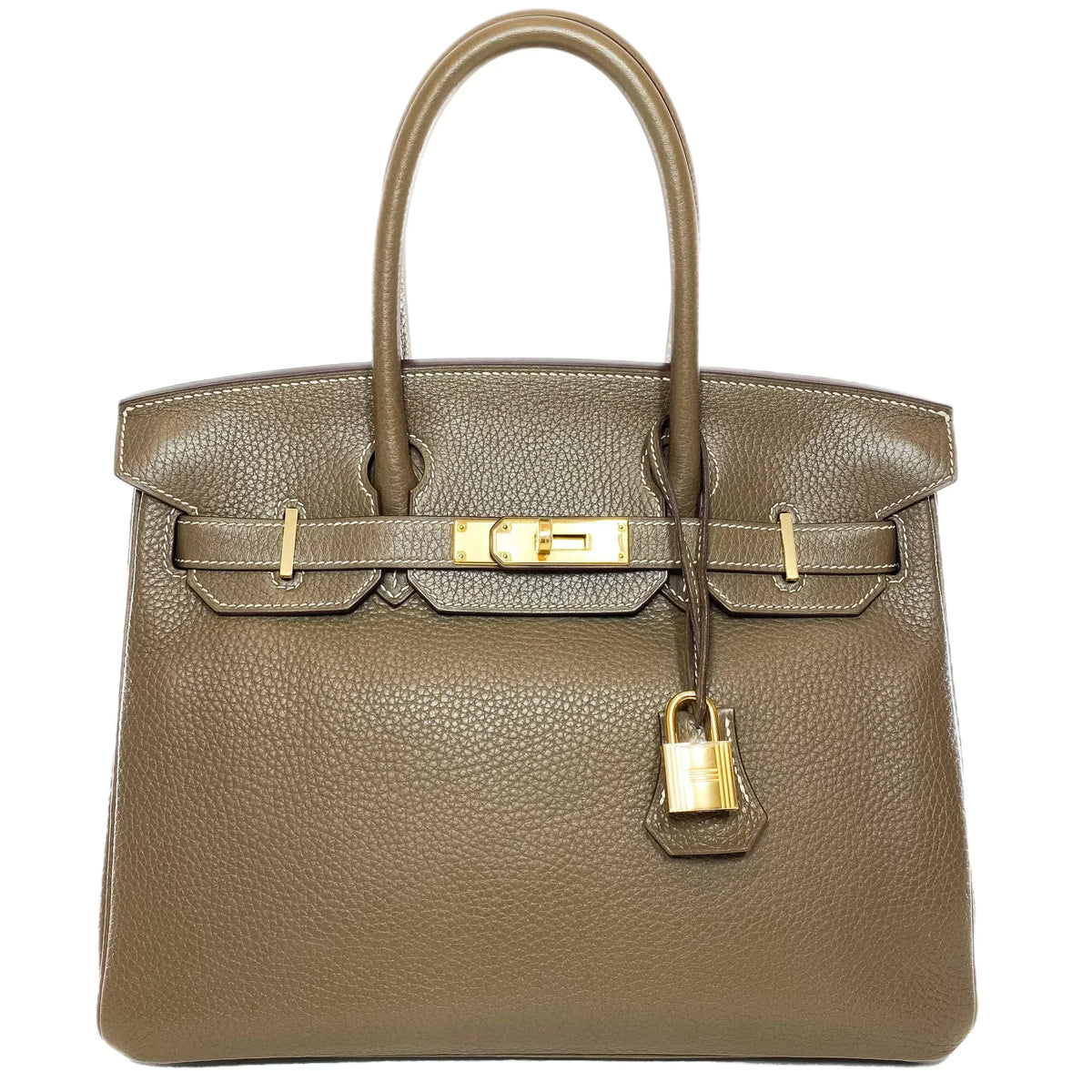 Birkin bag made of extremely Togo Birkin 30 Etoupe — Structured Top-Handle Tote