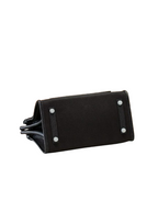 Birkin à l'envers, Black canvas & all Black colorway — Versatile Top-Handle Handbag