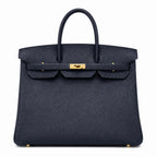 Birkin 30 Retourne in Etoupe Suede Grizzly with White Stitching (Gold Hardware) — Structured Top-Handle Tote
