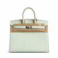 Birkin 25 Sellier Vert Fizz Epsom Silver Hardware — Structured Top-Handle Tote