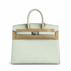 Birkin 25 Sellier Vert Fizz Epsom Silver Hardware — Structured Top-Handle Tote