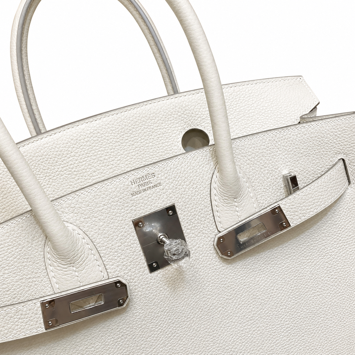 Birkin 30 Retourne in Craie Togo Leather (Palladium Hardware) — Sophisticated Tote Style
