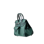 Birkin Cargo 25 Green Swift Leather and Canvas Splicing Bag — Sophisticated Tote Style