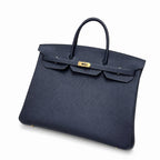 Birkin 30 Retourne in Etoupe Suede Grizzly with White Stitching (Gold Hardware) — Structured Top-Handle Tote