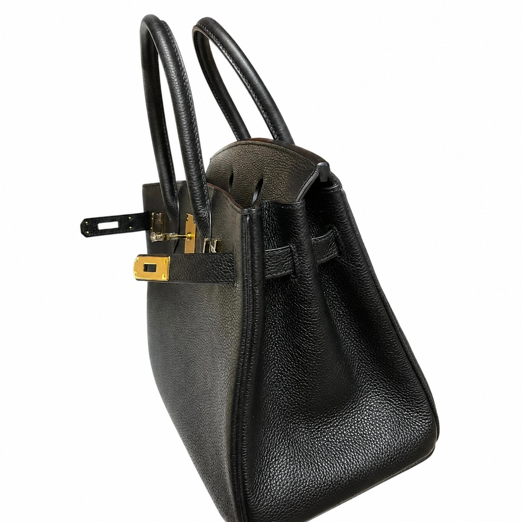 Birkin 30 Retourne in Noir Togo Leather (Gold Hardware) — Refined Structured Tote
