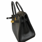 Birkin 30 Retourne in Noir Togo Leather (Gold Hardware) — Refined Structured Tote