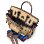 Birkin Cargo 30 Ebène Swift Leather and Khaki Canvas Multi-Pocket Bag — Classic Hand-Carry Tote